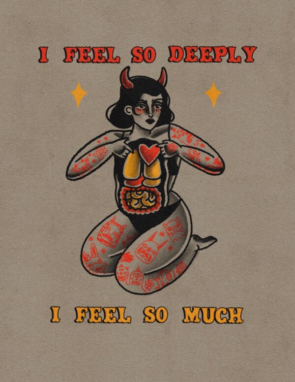 I Feel Deeply Premium Archival Linen Print